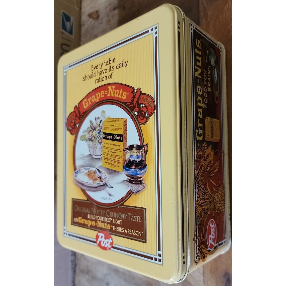 Vintage Post Grape-Nuts Cereal Tin Historical Advertising Replica Storage Box